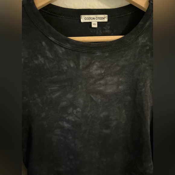 Cotton Citizen Lisbon Dress Graphite Tie Dye Gray Ruched Side XS Oasis Dawn - Picture 6 of 6